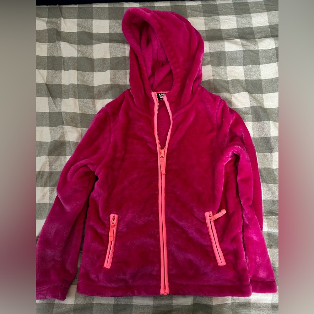 Hot pink hoodie LANDS END